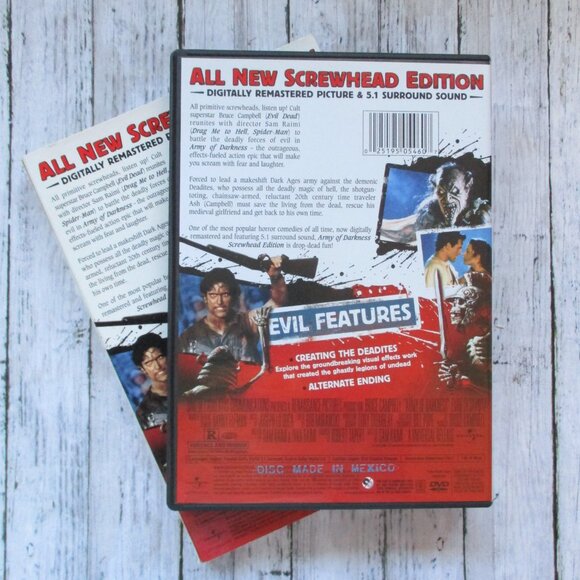 Army of Darkness Screwhead Edition DVD Movie Case Sleeve - Picture 5 of 5